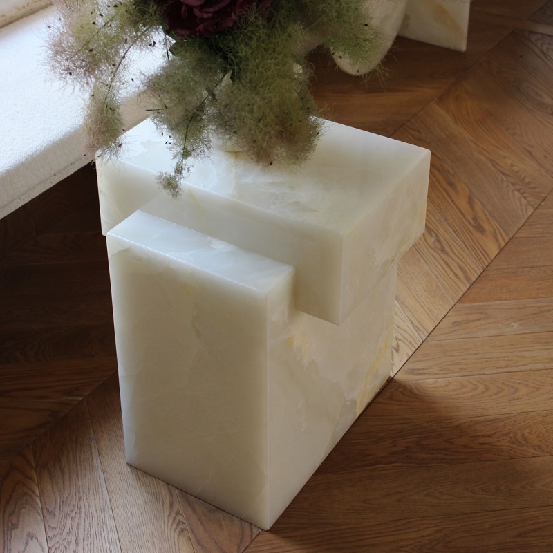 Luxury Modern Onyx SIde Table
