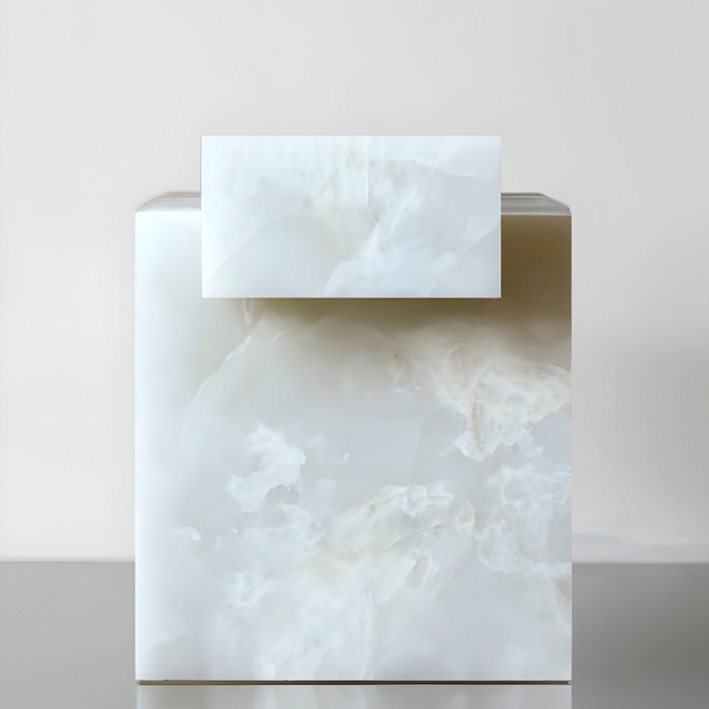 White Onyx Side Table