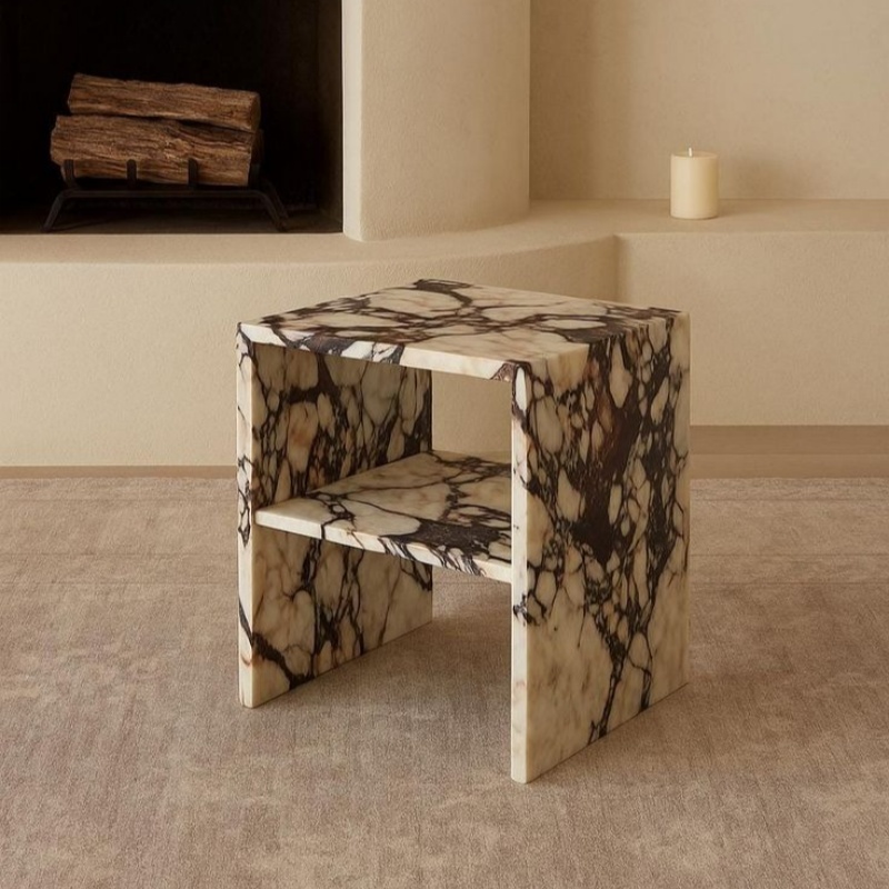 Calacatta Viola Marble Side Table