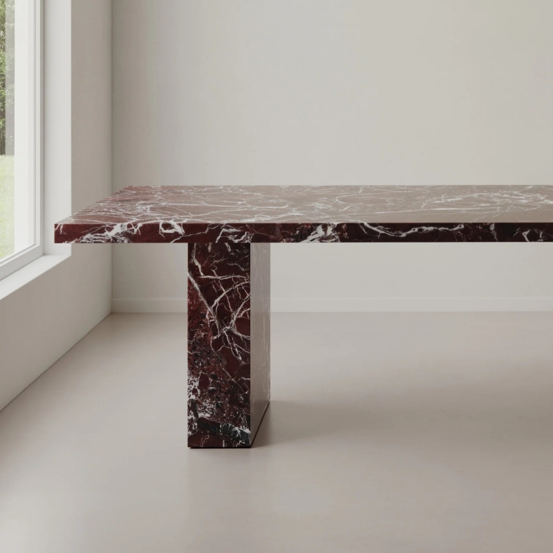 Large Red dining table