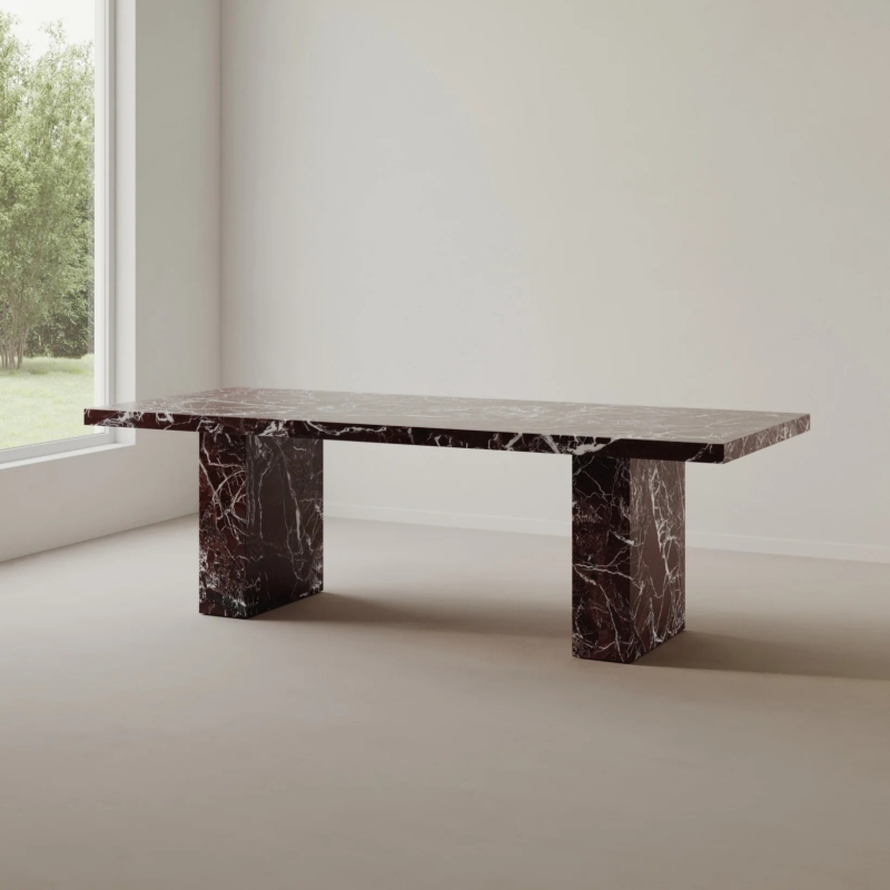Rosso Levanto Marble Dining Table