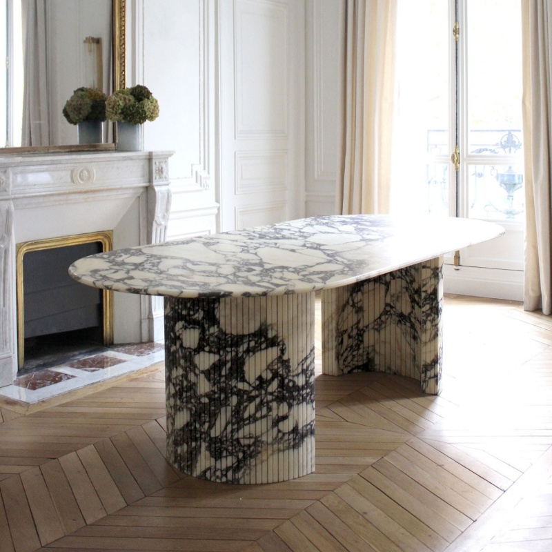 Calacatta Viola Marble Dining Table