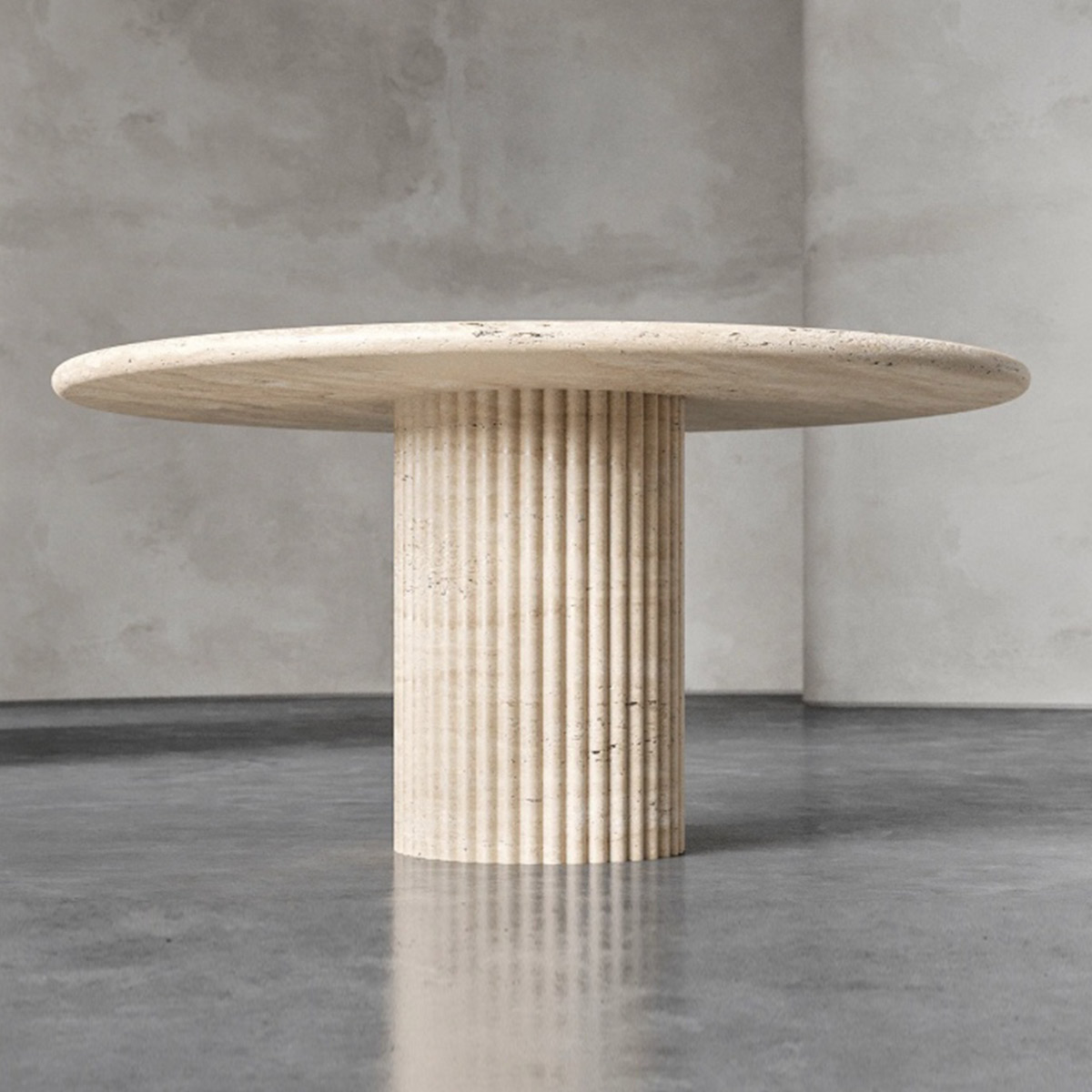 Nordic-style marble dining table