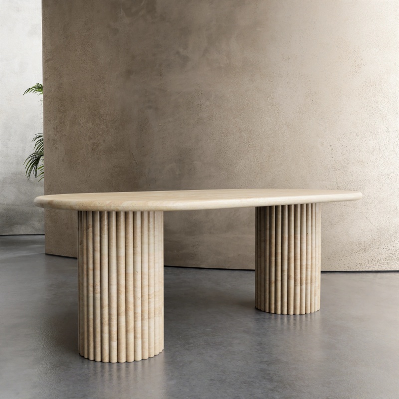 Travertine table for Dining Room