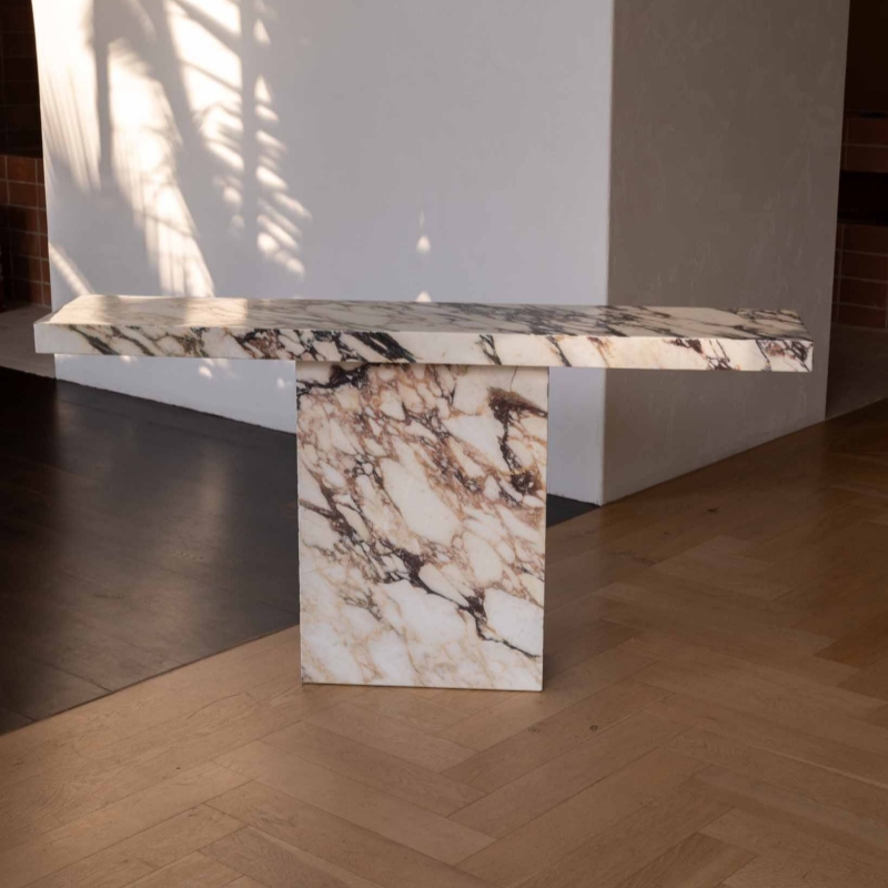 Calacatta Viola marble console table