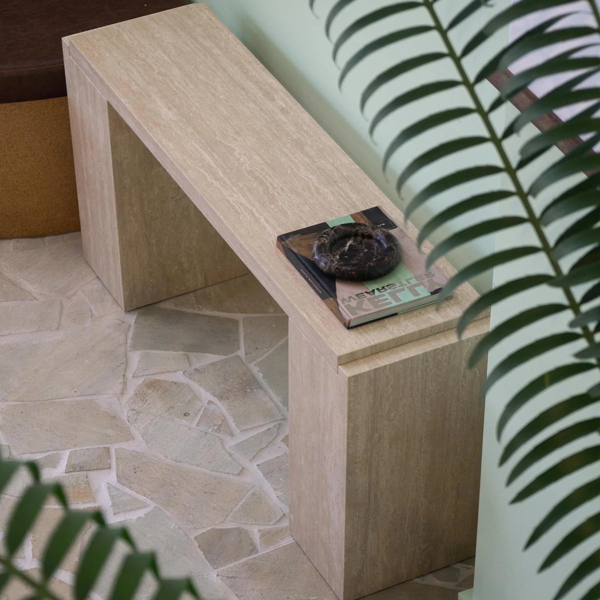 hallway marble console table