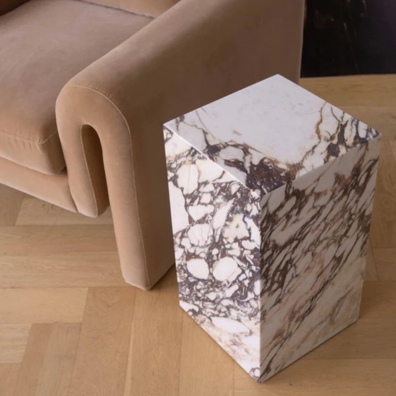 Marble Cube Table for Living Room