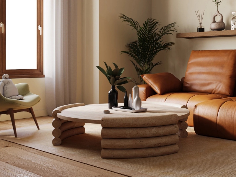 Vous souhaitez découvrir pourquoi la table basse en travertin est le complément parfait à votre salon ?