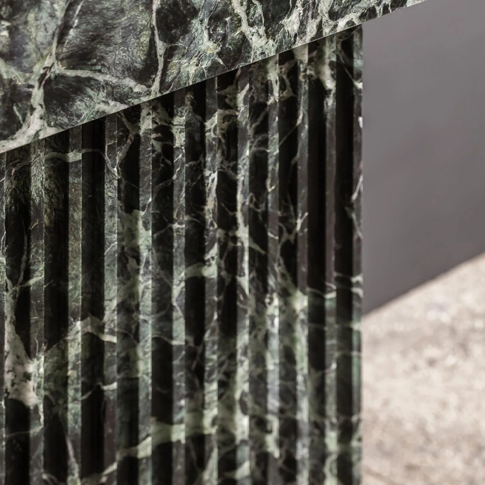 Lavabo sur pied en marbre Verde Alpi