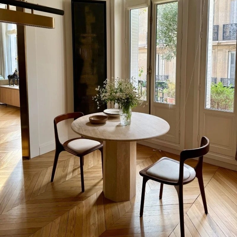 modern round dining table