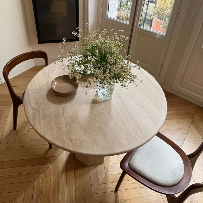 Travertine Table for Dining Room